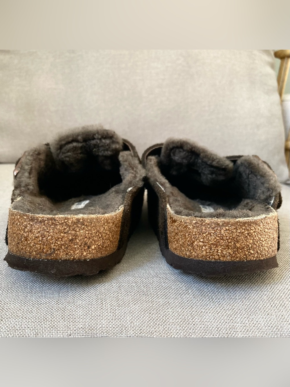 Birkenstock Boston Shearling Clogs Mocha Suede Fur Lined EU 41 US WMN 10 M 8 - Picture 3 of 8